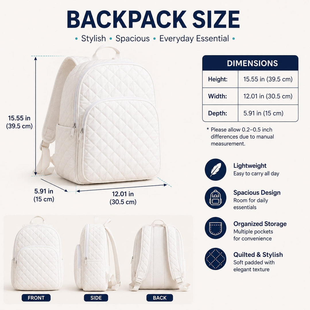 Sun Peace Sign Personalized Quilted Backpack TN12