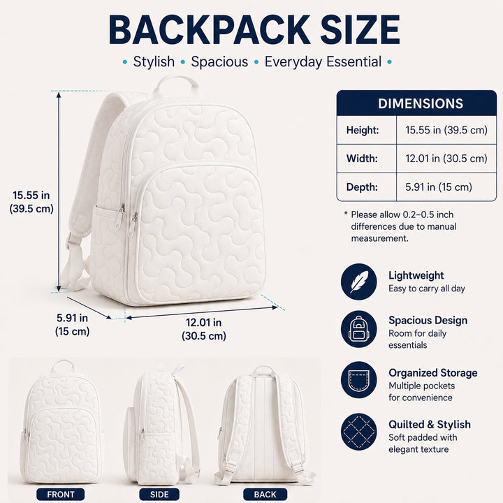 Vintage Hippie Camper Van Quilted Backpack QV03