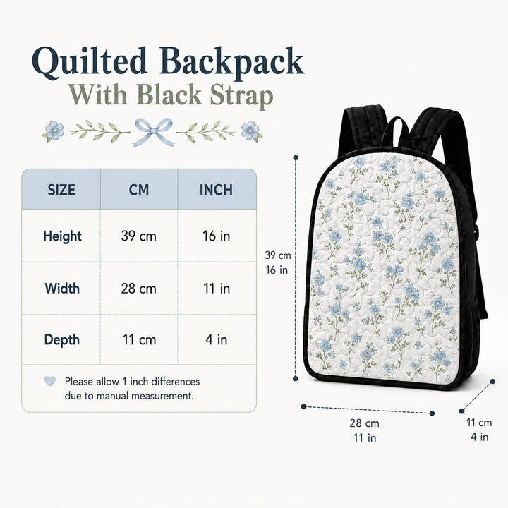 Vintage Van Life Quilted Backpack With Black Strap QV02