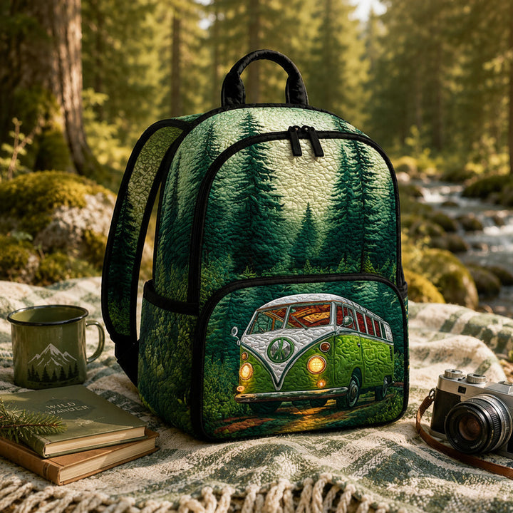 Vintage Camper Quilted Backpack LV06