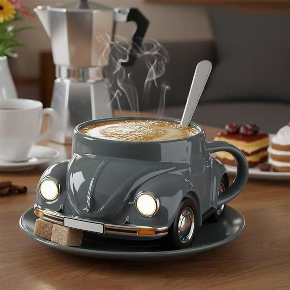 GREYBREW | Ceramic Mug Decorated with a Car Motif